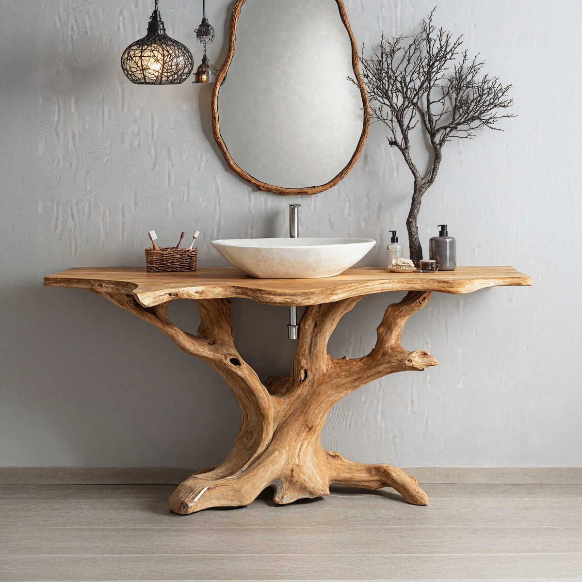 Custom Handcrafted Bathroom Vanity For Stylish Interiors