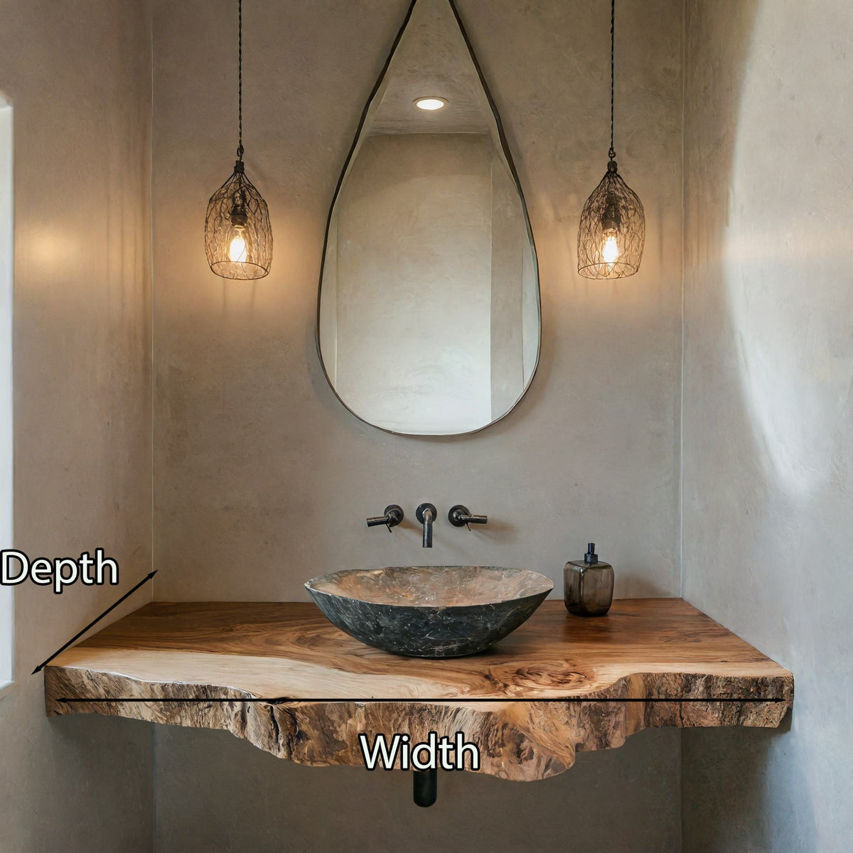Handcrafted Solid Wood Vanity Bathroom Furniture