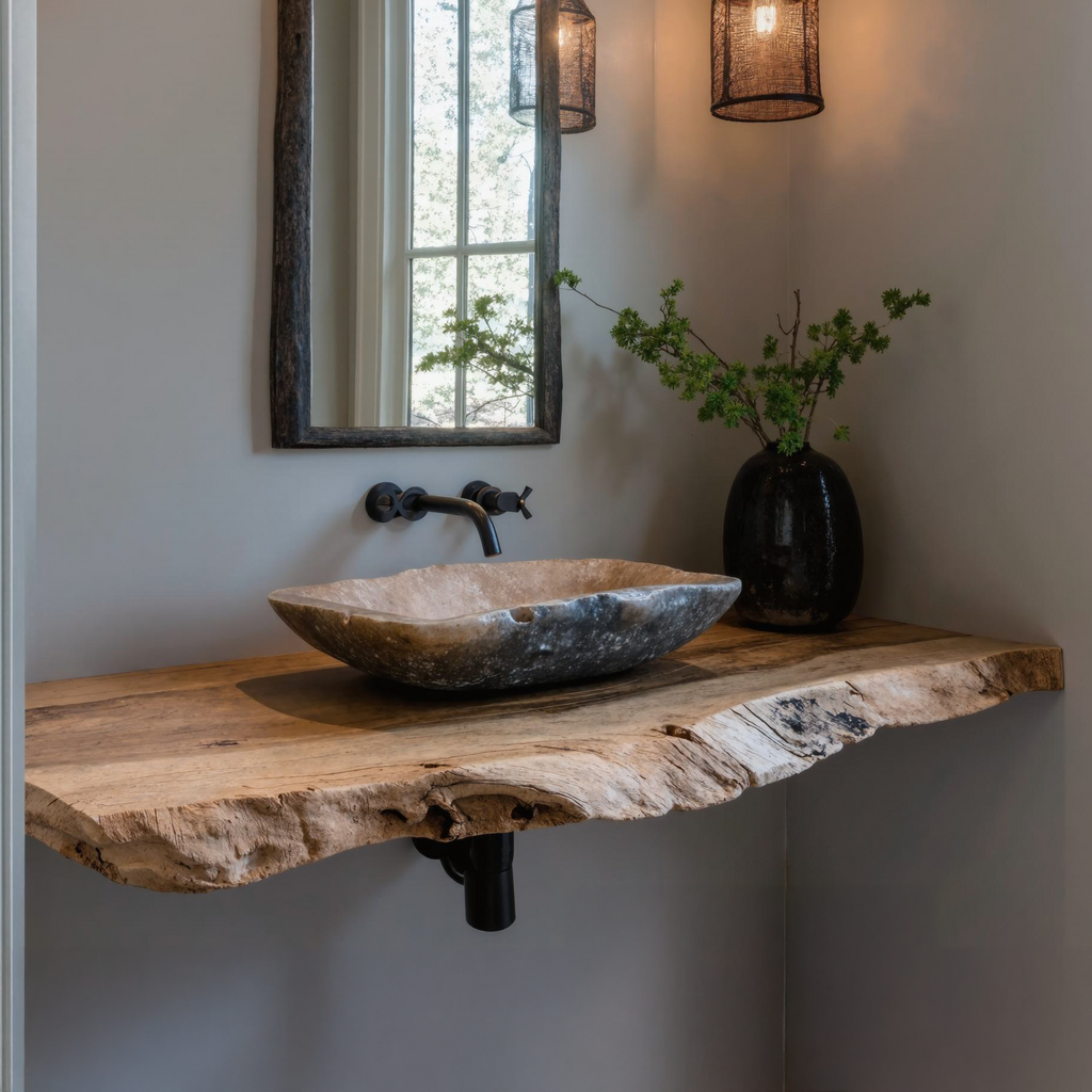 Farmhouse Bathroom Vanity Floating Shelf For Rustic Bathroom Decor