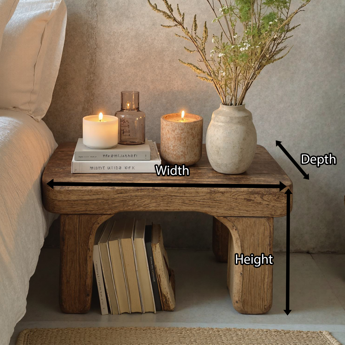 Handcrafted Rustic Nightstand For Farmhouse Bedrooms