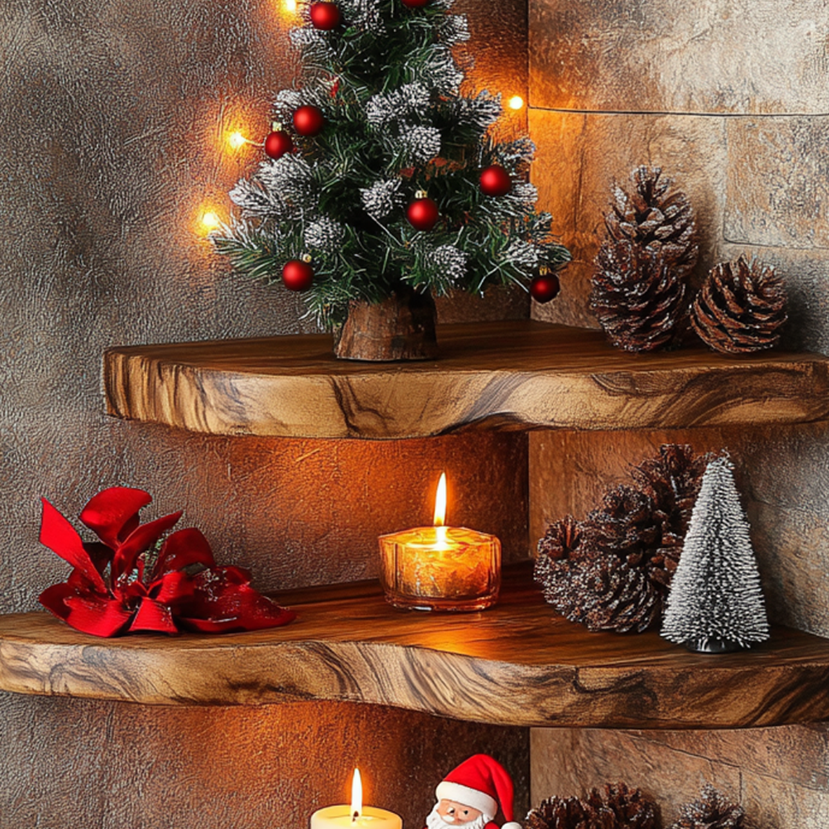 Christmas Floating Corner Wall Shelves Small Floating Shelf
