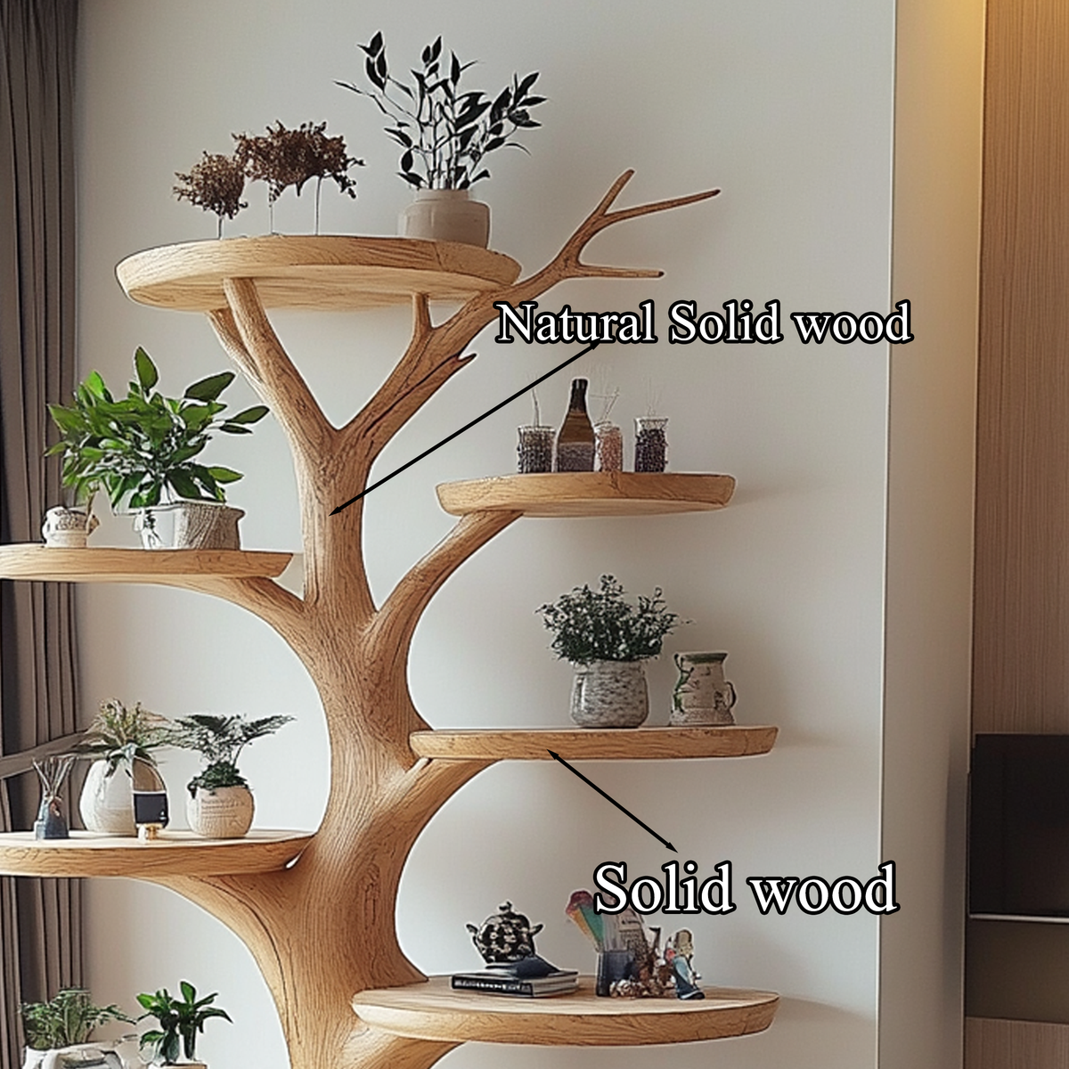 Custom Wooden Cat Tower Solid Wood Column Gift For Cat