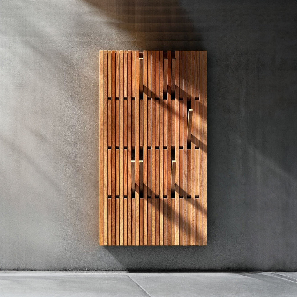 Piano Wall Coat Rack, Oak or Walnut Solid Wood Hat Rack