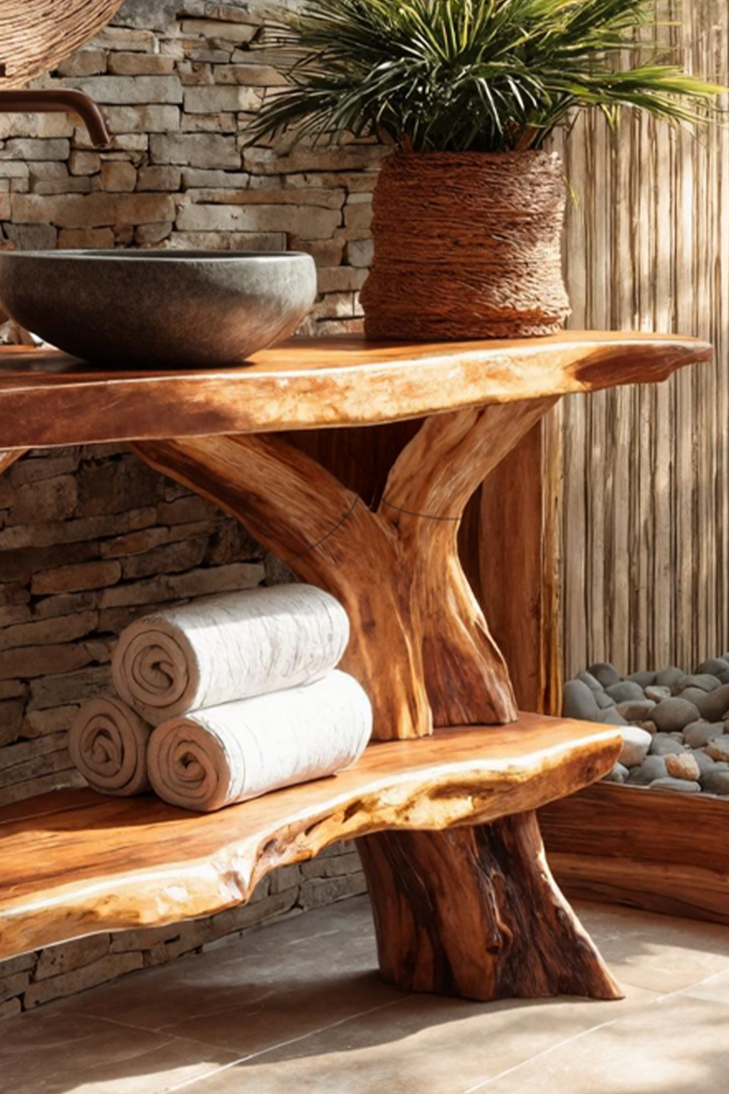 Handcrafted Solid Wood Vanity For Stylish Bathroom Furniture Design