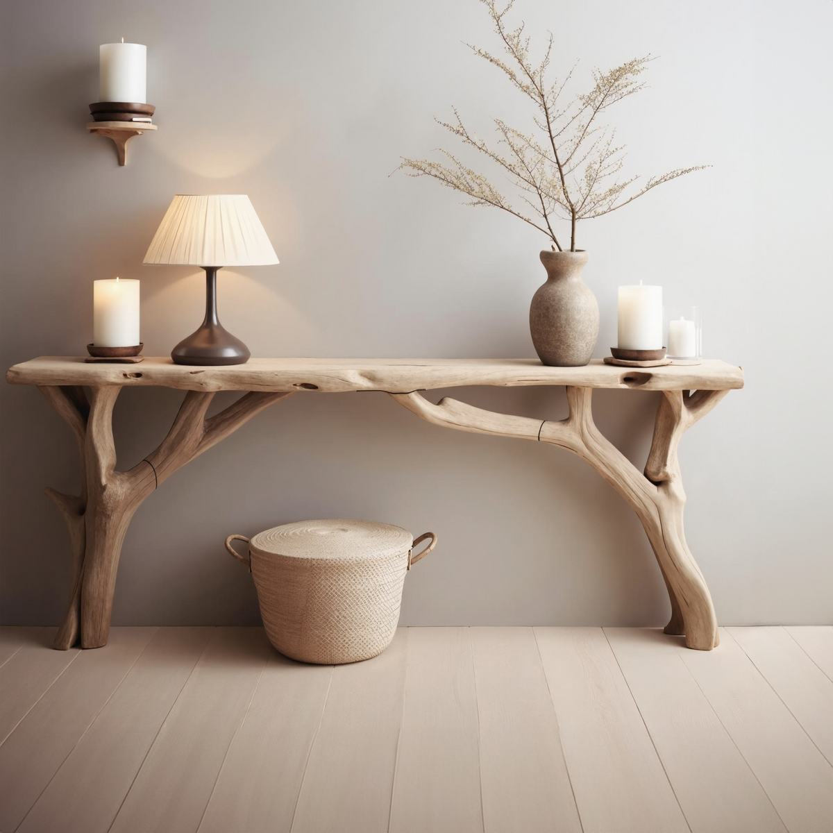 Decorative Wooden Entryway Table Handcarfted Table
