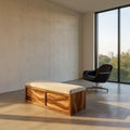 Contemporary Coastal Storage Bench For Living Room