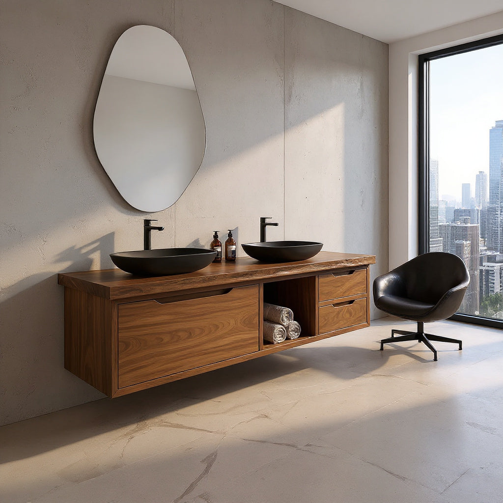 Contemporary Double Sink Bathroom Vanity Modern Ensuite
