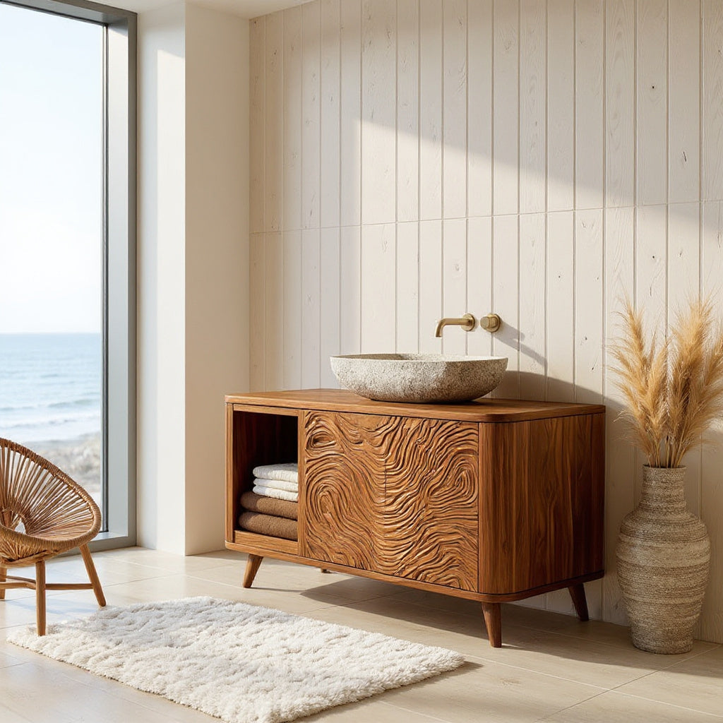 Contemporary Floating Bathroom Vanity For Spa Bathroom
