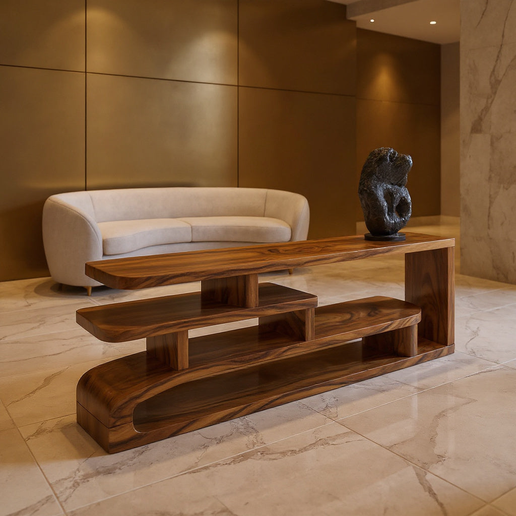 Contemporary Layered Console Table For Modern Hallway