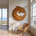 Contemporary Ocean Wave Wood Wall Art For Luxury Living Room Decor