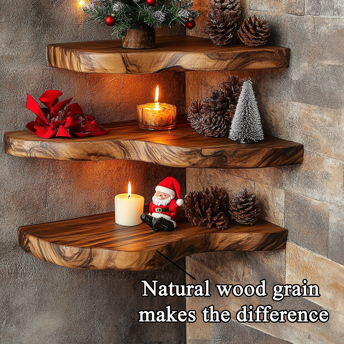 Christmas Floating Corner Wall Shelves Small Floating Shelf