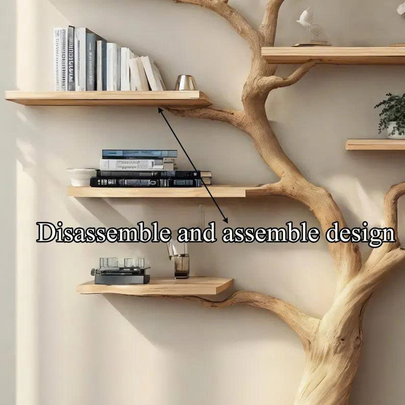 Handcrafted Tree Branch Bookshelf Home Decor Gift