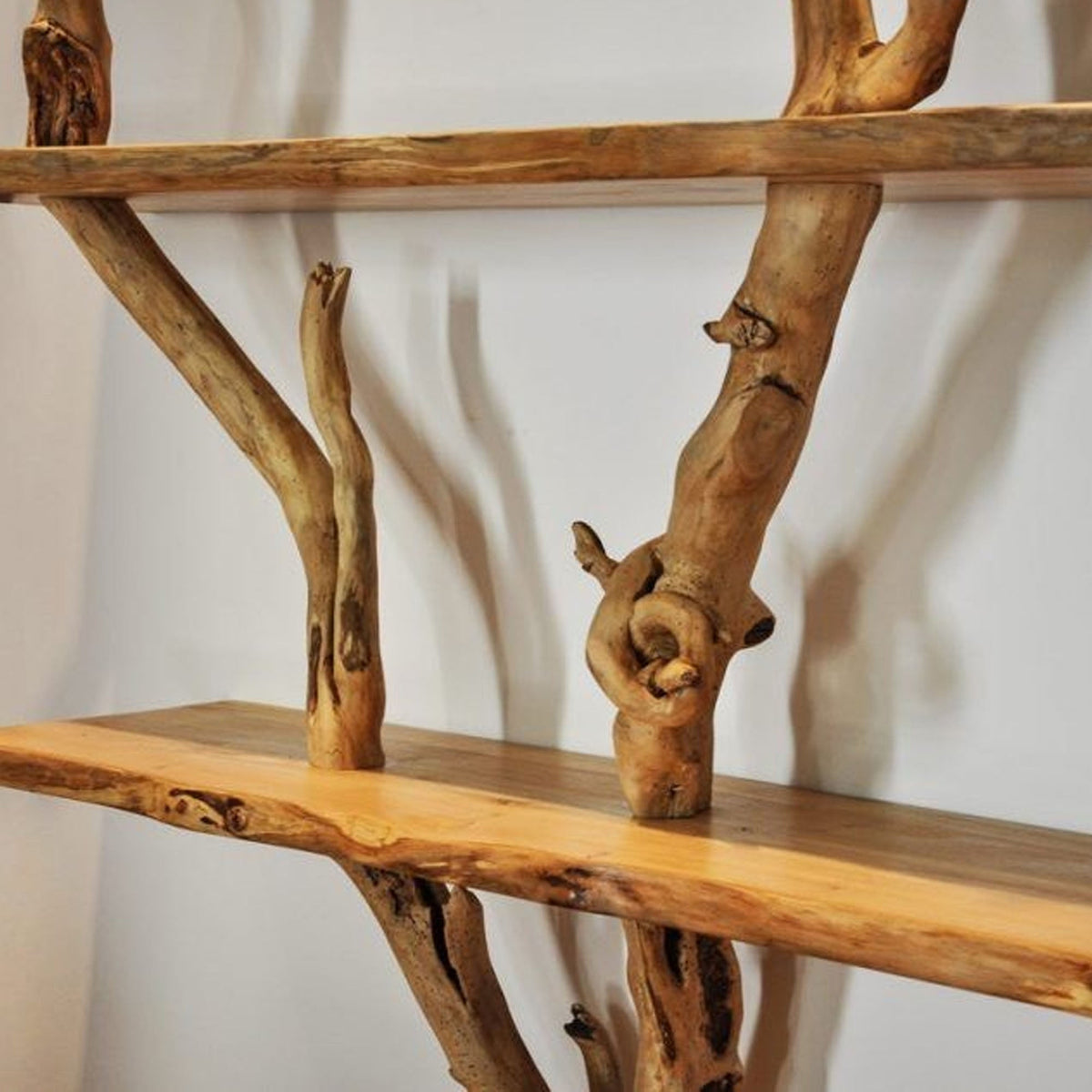 Elegant Wild Mulberry Tree Bookshelf Floating Shelves Live Edge