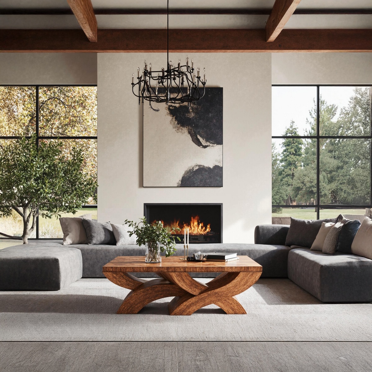 Handcrafted Coffee Table For Warm Wood Ambience