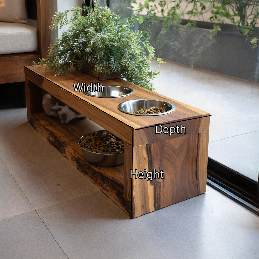 Handcrafted Pet Bowl Holder Elevated Feeding