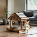 Handcrafted Pet Feeding Station Wooden For Dogs