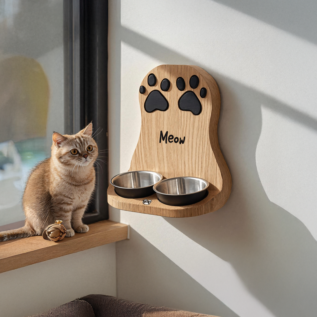 Handmade Dog Feeding Station Farmhouse Style