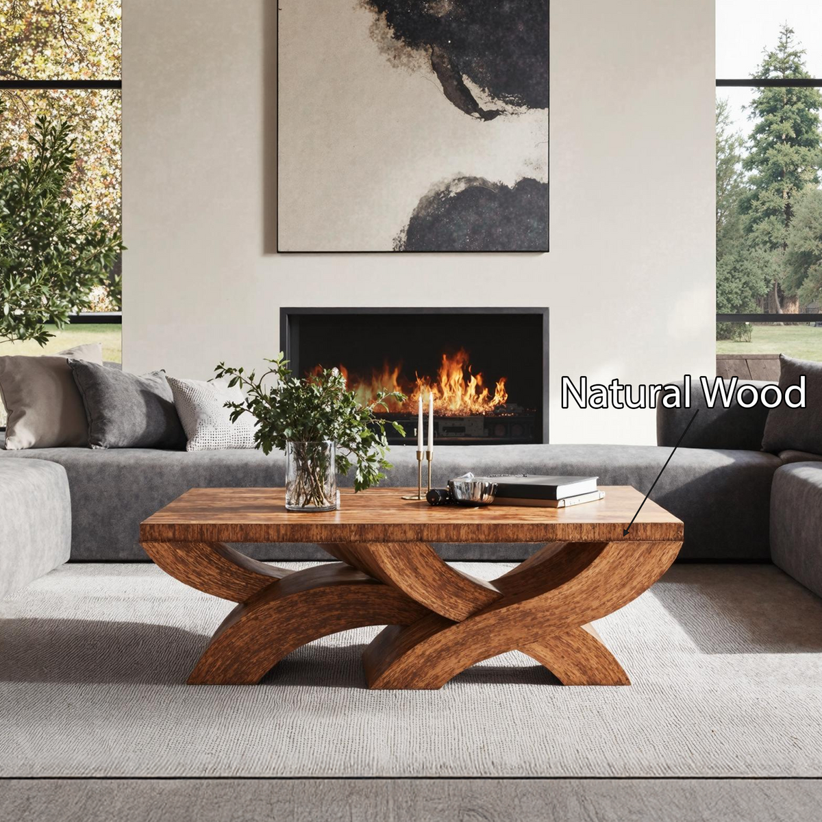 Handcrafted Coffee Table For Warm Wood Ambience