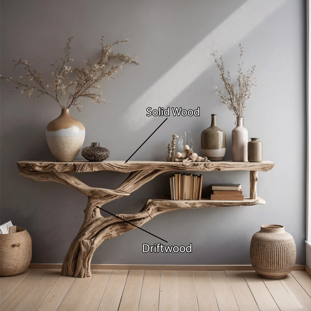 Wood Console Table Farmhouse Hallway Table for Entryway