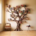 Tree Branch Floating Bookshelf, Oversized Wall-Mounted Wood Shelf