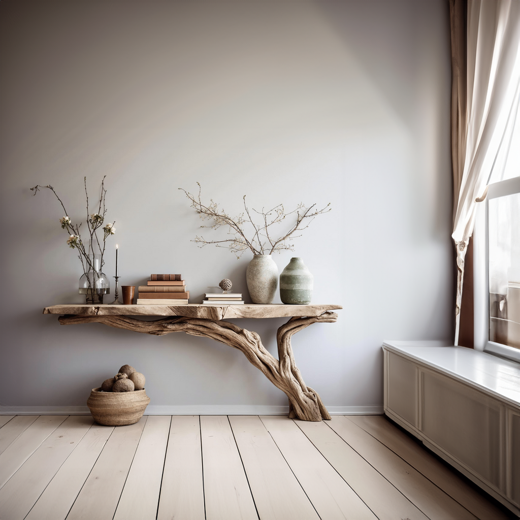 Rustic Wood Console Table Entry Table for Hallway and Living Room