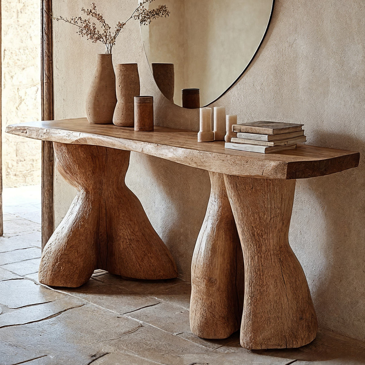 Entry Console Table Solid Wood
