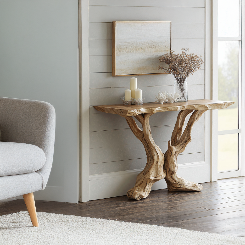 Live Edge Side Table Handcrafted For Vintage Interiors