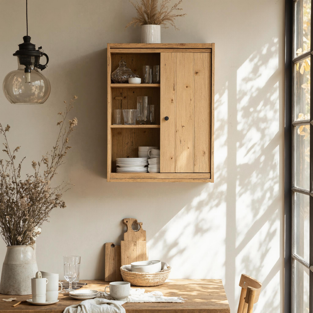 Farmhouse Wooden Kitchen Cabinet For Kitchen Design