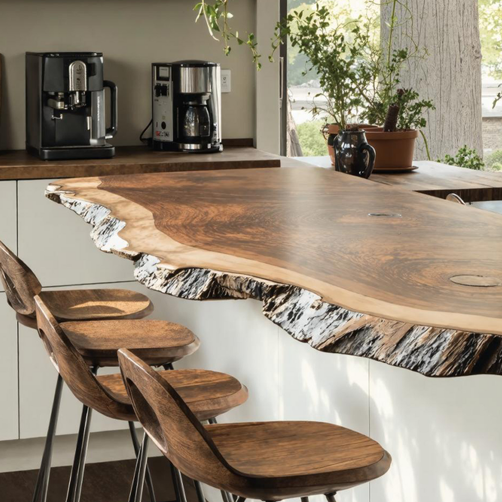 Farmhouse Wooden Kitchen Countertop For Beautiful Kitchen Ambiance