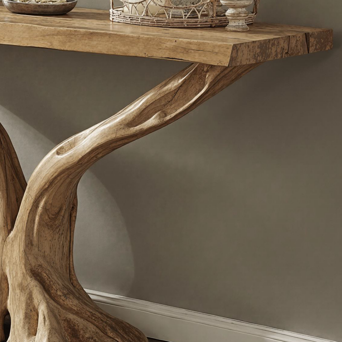 Classic Farmhouse Console Table For Living Room