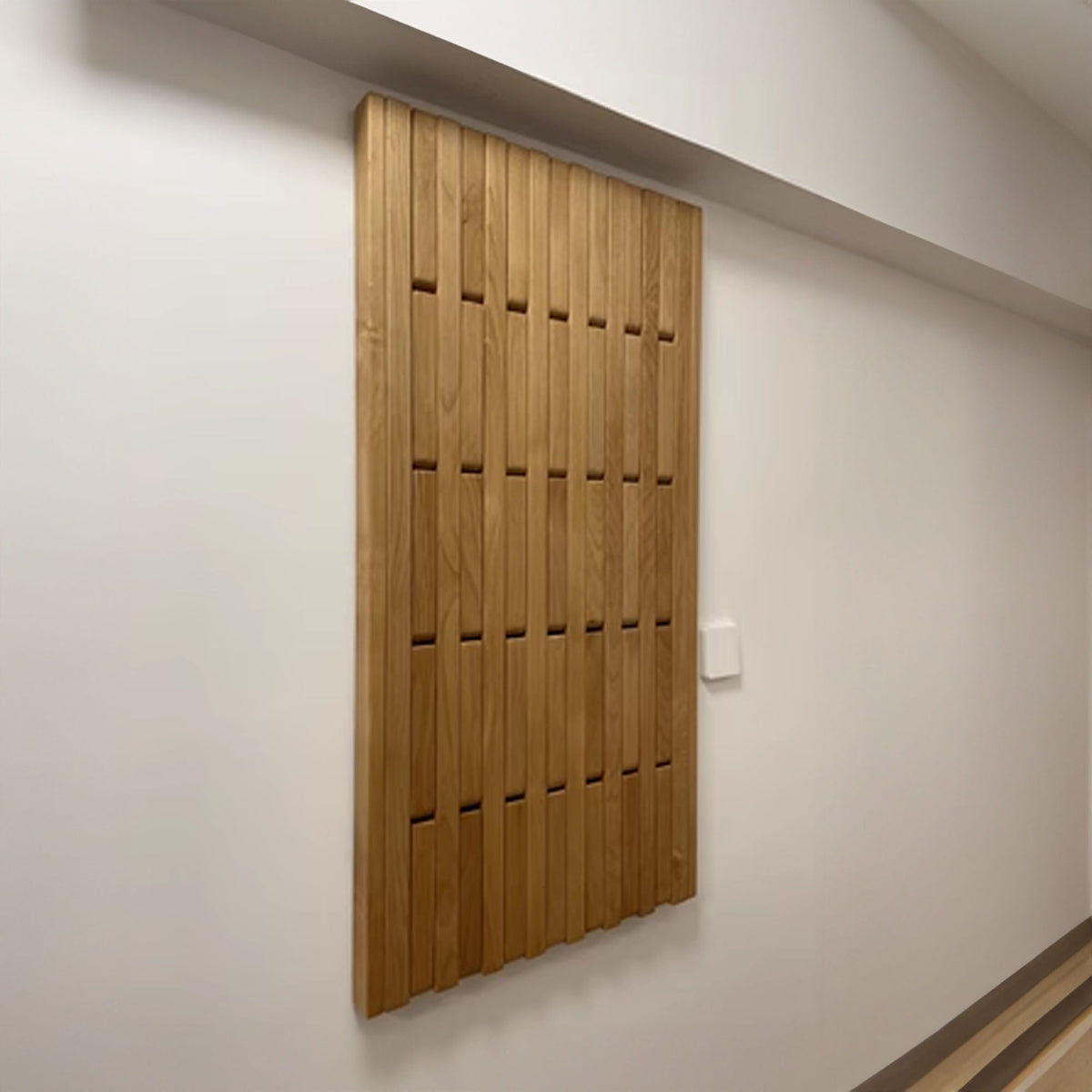 Piano Coat Rack, Wall Mount Oak and Walnut Coat Hooks for Hallway
