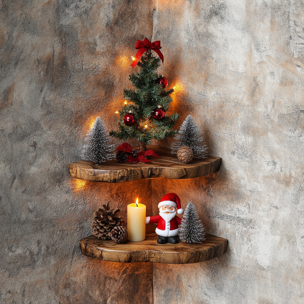 Christmas Floating Corner Wall Shelves Small Floating Shelf