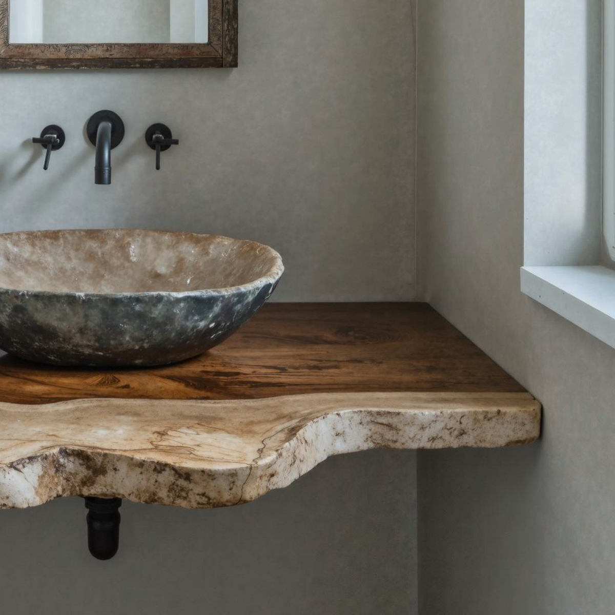Elegant Rustic Bathroom Floating Shelves For Bathroom Organization