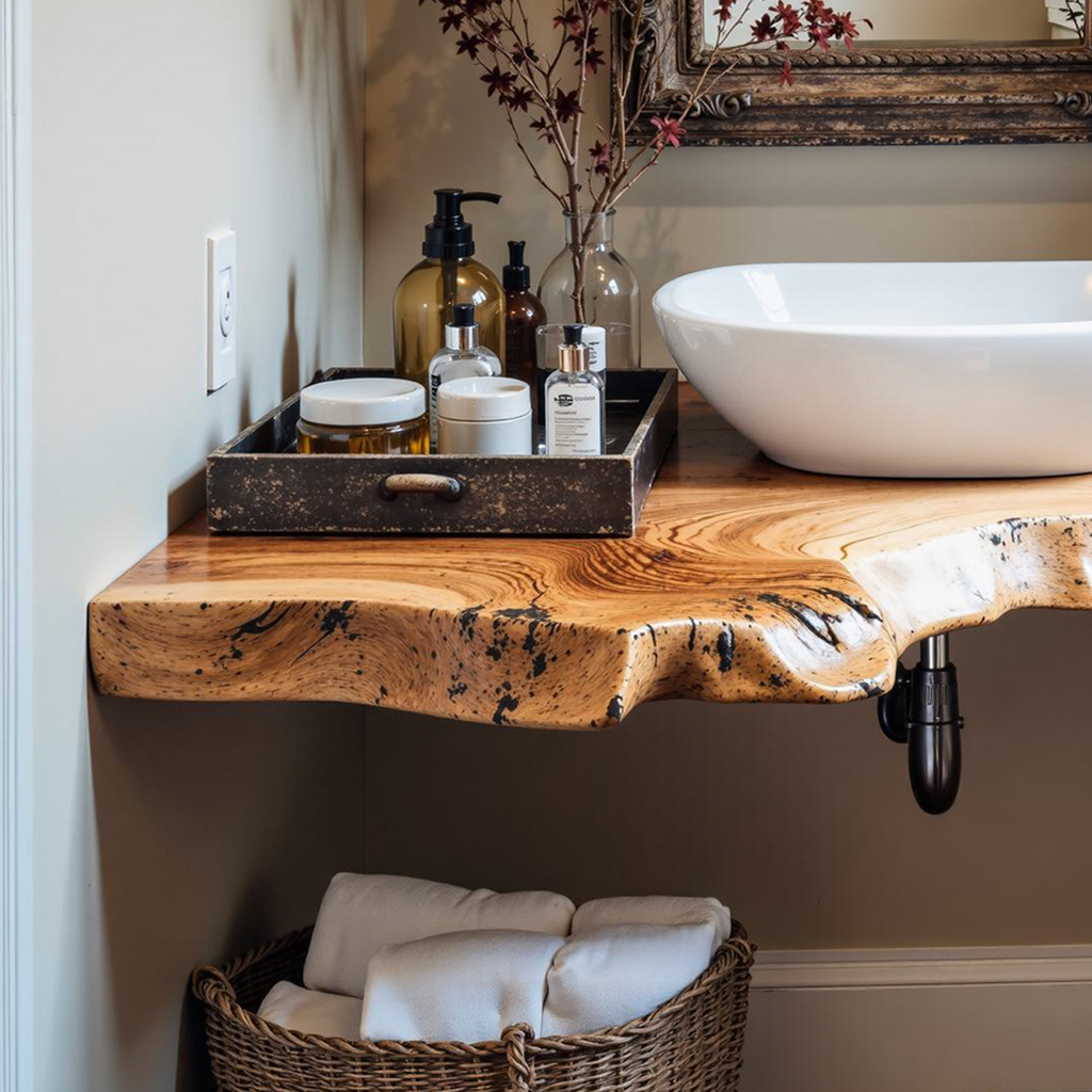 Floating Bathroom Corner Shelf Vanity