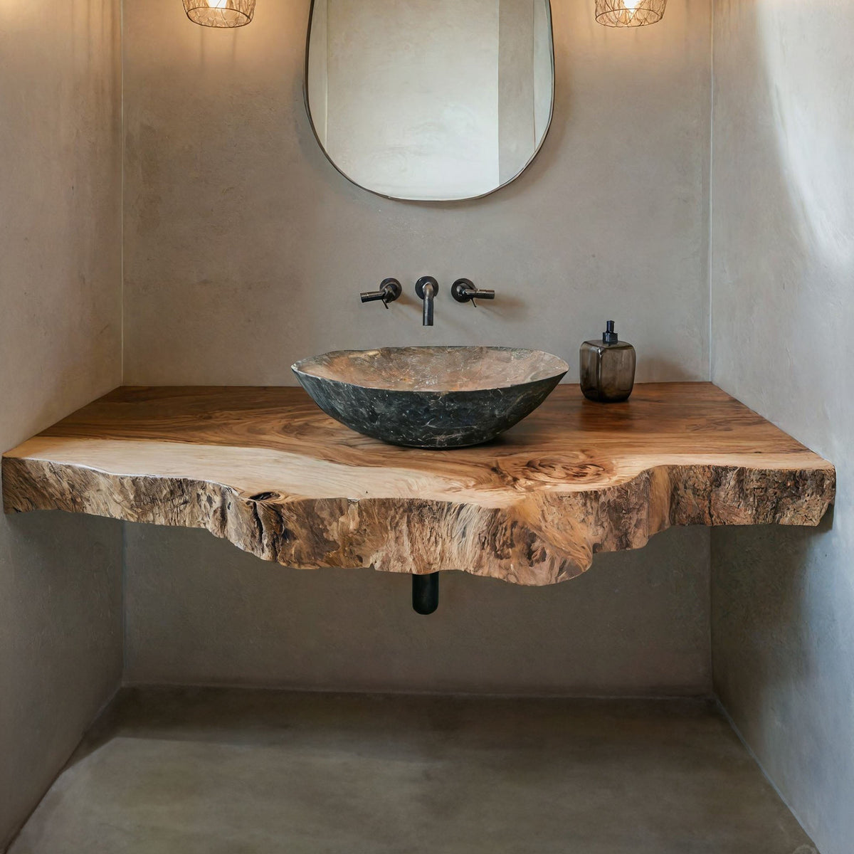 Handcrafted Solid Wood Vanity Bathroom Furniture