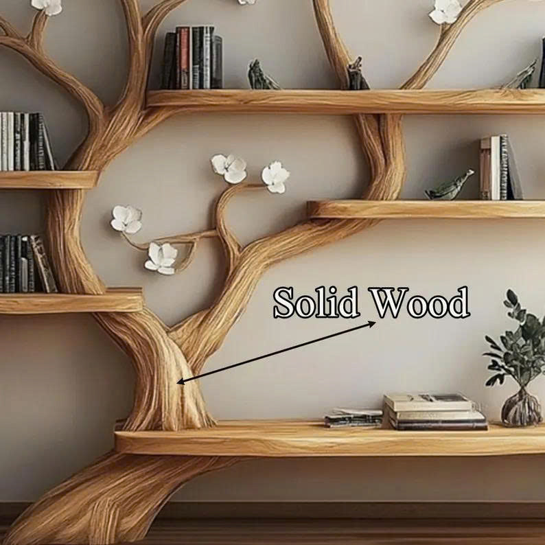 Handmade Wooden Bookshelf Home Decor Gift
