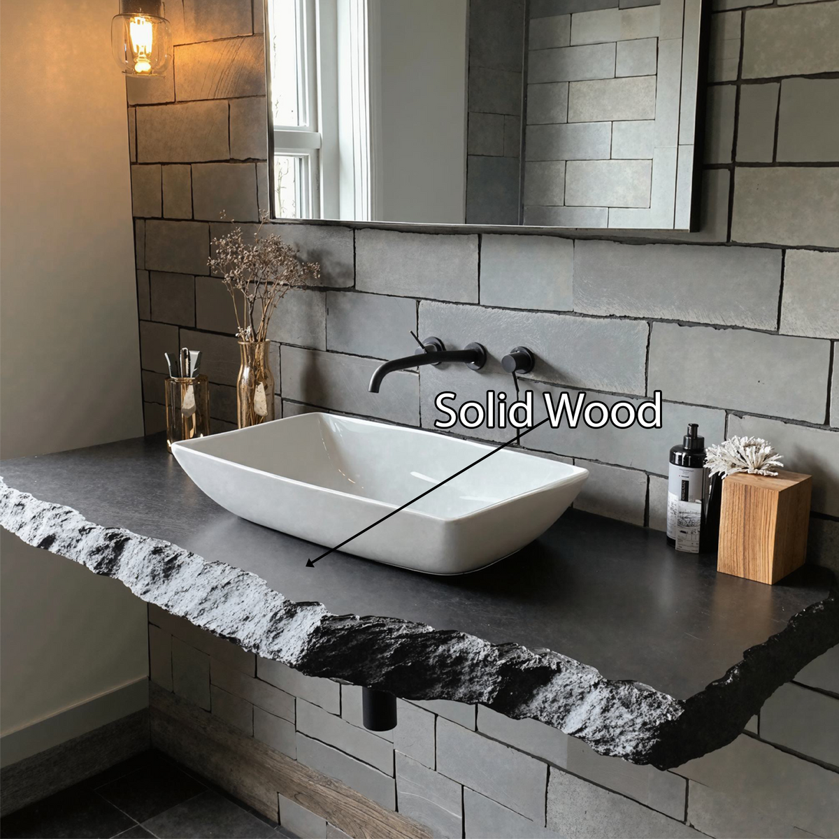 Live Edge Natural Bathroom Vanity