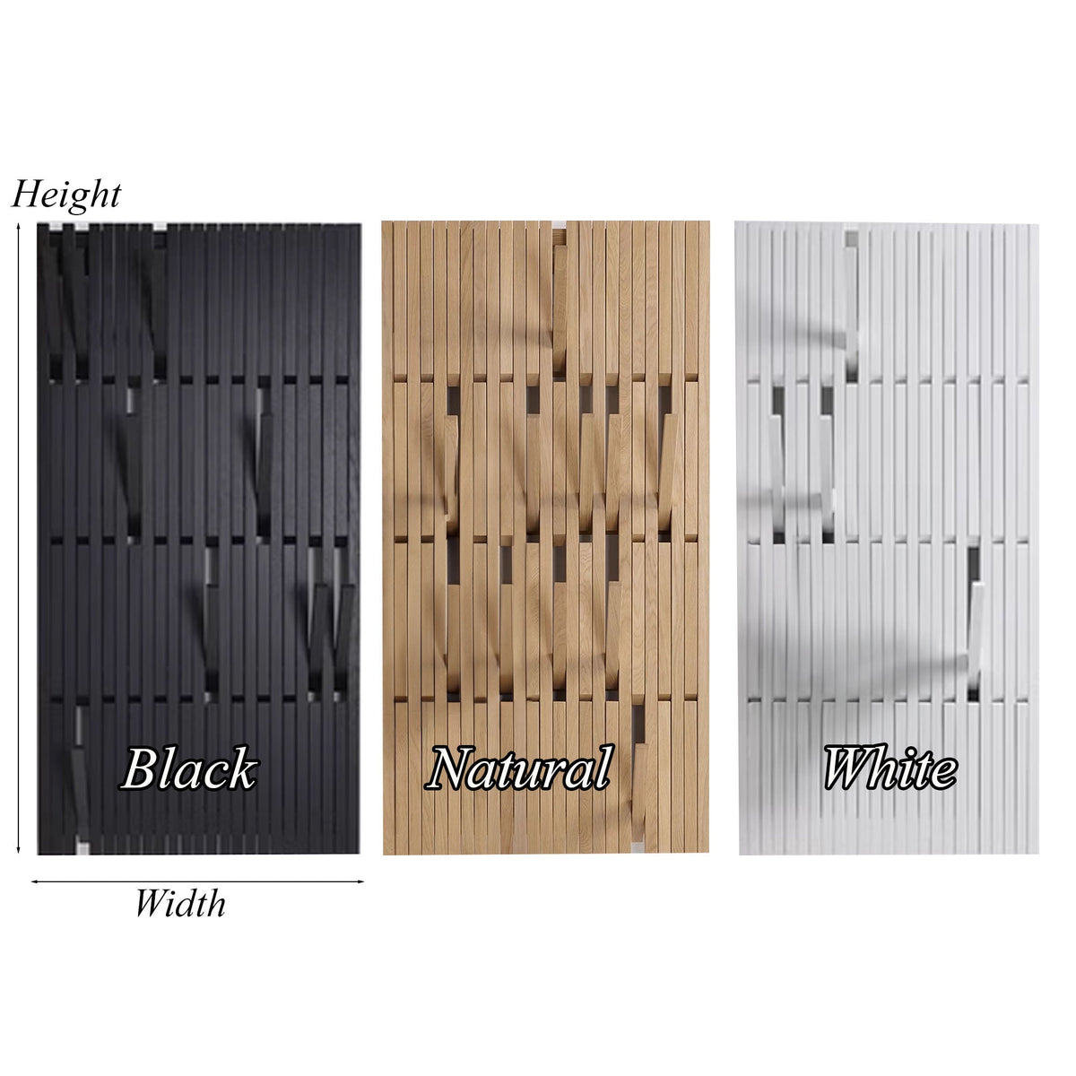 Piano Coat Rack, Modern Wall Mounted Solid Wood Hooks