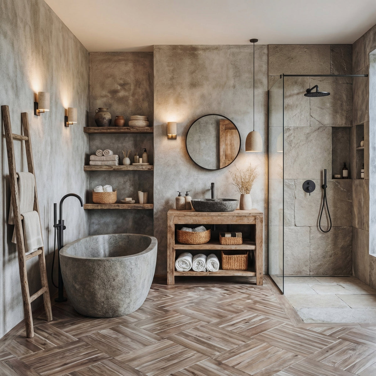Custom Wood Vanity Bathroom