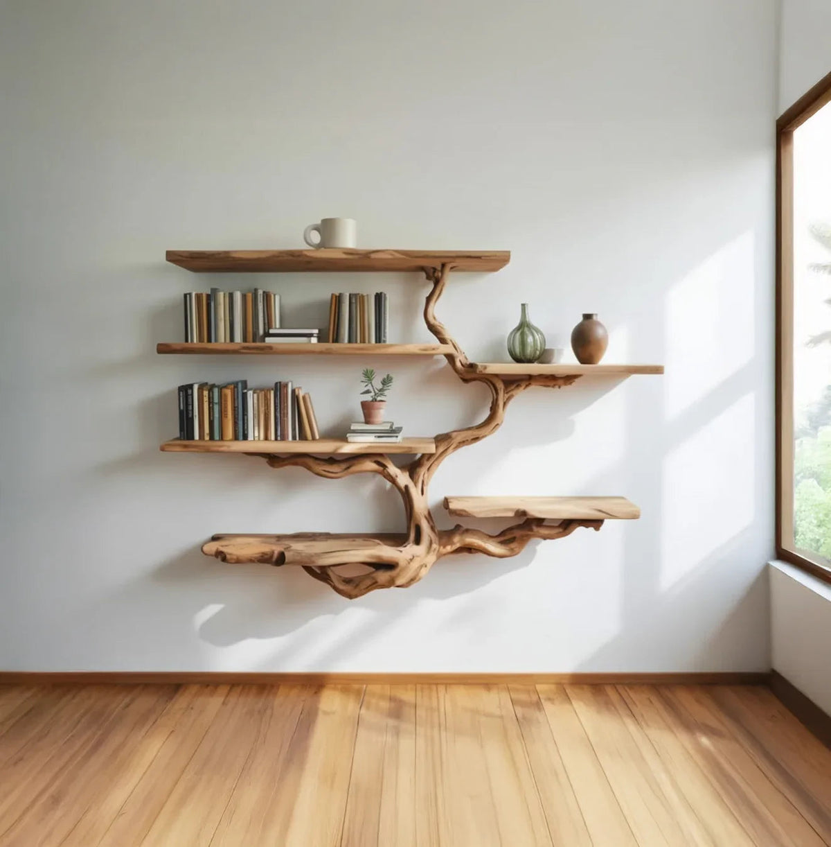 Tree Branch Floating Bookshelf