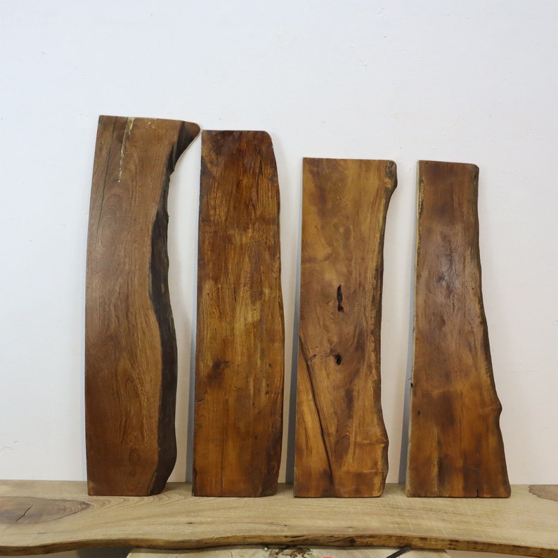 Walnut Live Edge Floating Shelf, Dark Wood Minimalist Wall Shelf