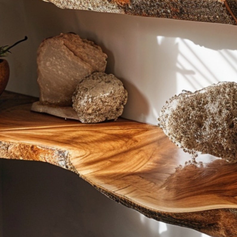 Floating Shelf Live Edge Shelves On Wall