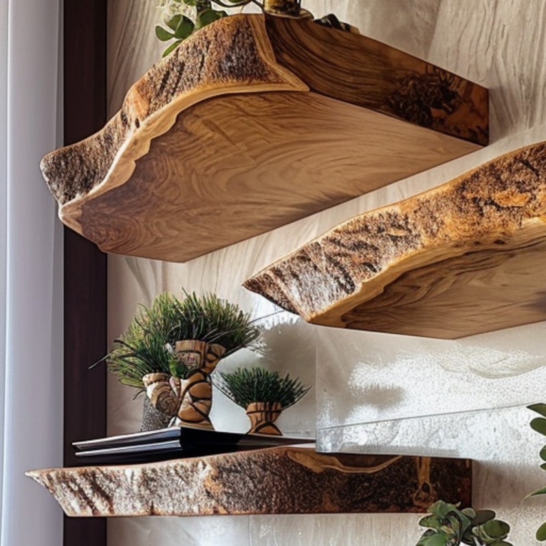 Floating Shelf Live Edge Display Shelf