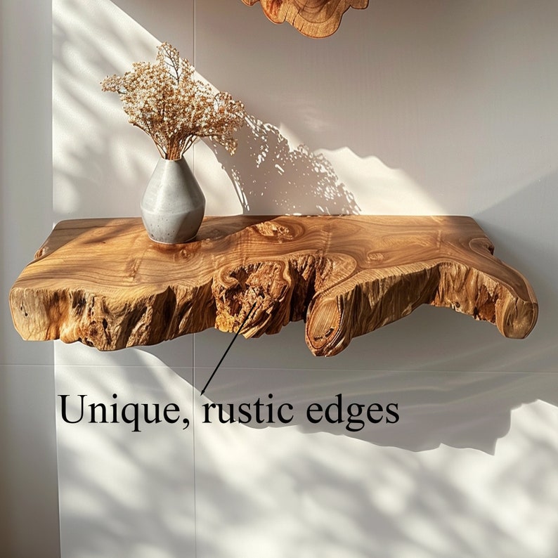 Floating Wall Shelf Live Edge