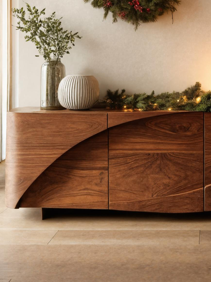 Artistic Swirl Sideboard For Living Room Or Dining