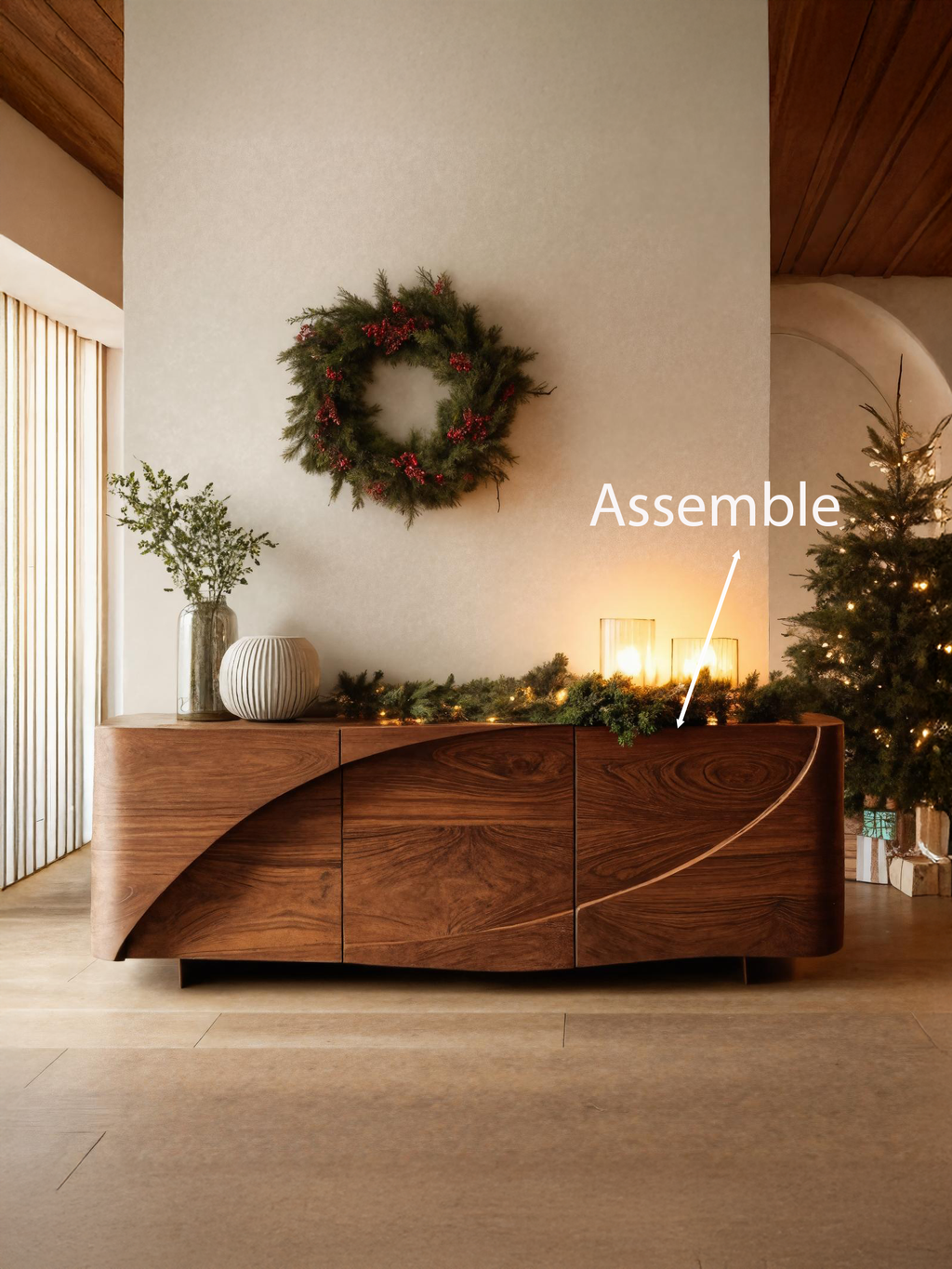 Artistic Swirl Sideboard For Living Room Or Dining