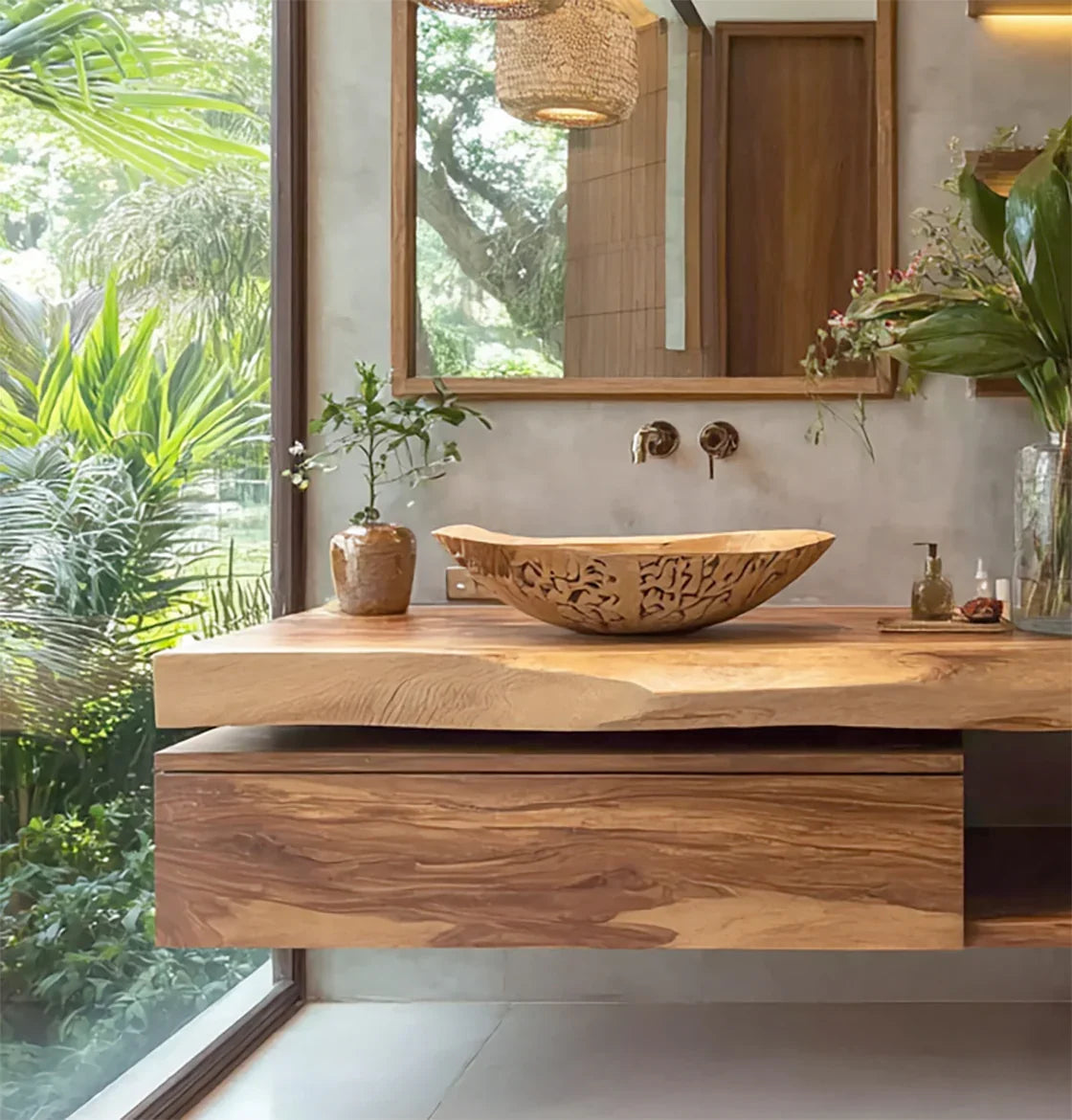 Live Edge Floating Vanity