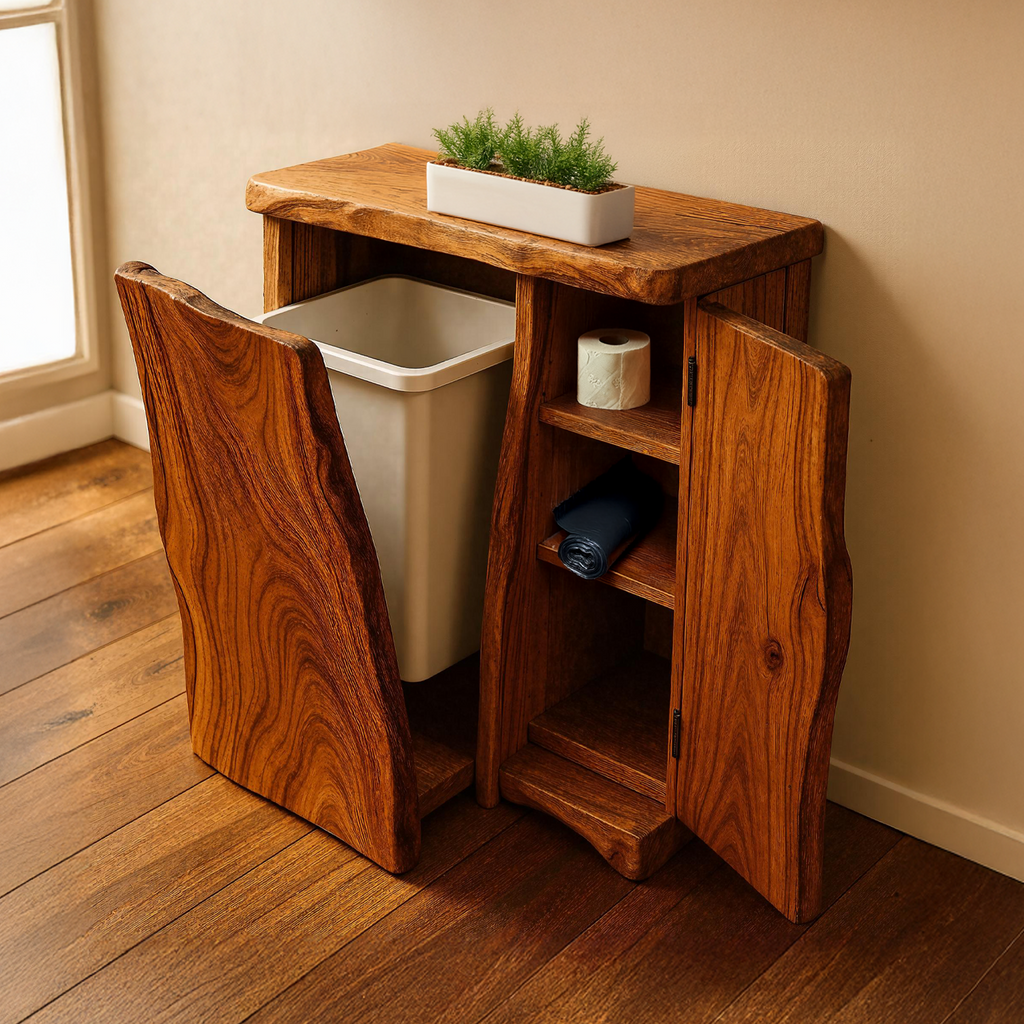 Handcrafted Tilt Out Trash Bin Cabinet For Kitchen Use
