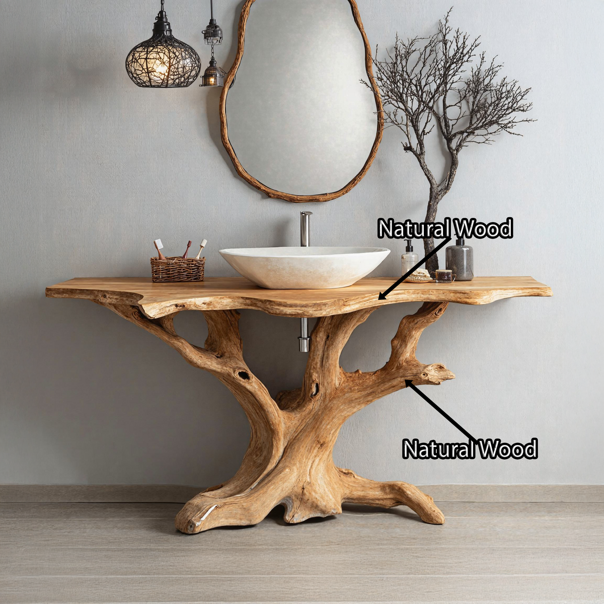 Custom Handcrafted Bathroom Vanity For Stylish Interiors