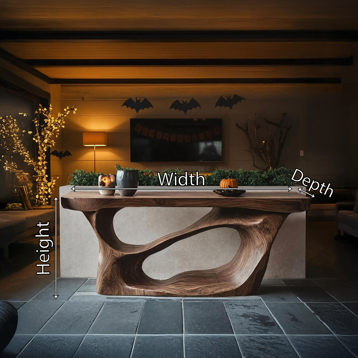 Handcrafted Live Edge Entryway Table For Furniture Decor Halloween Ideas
